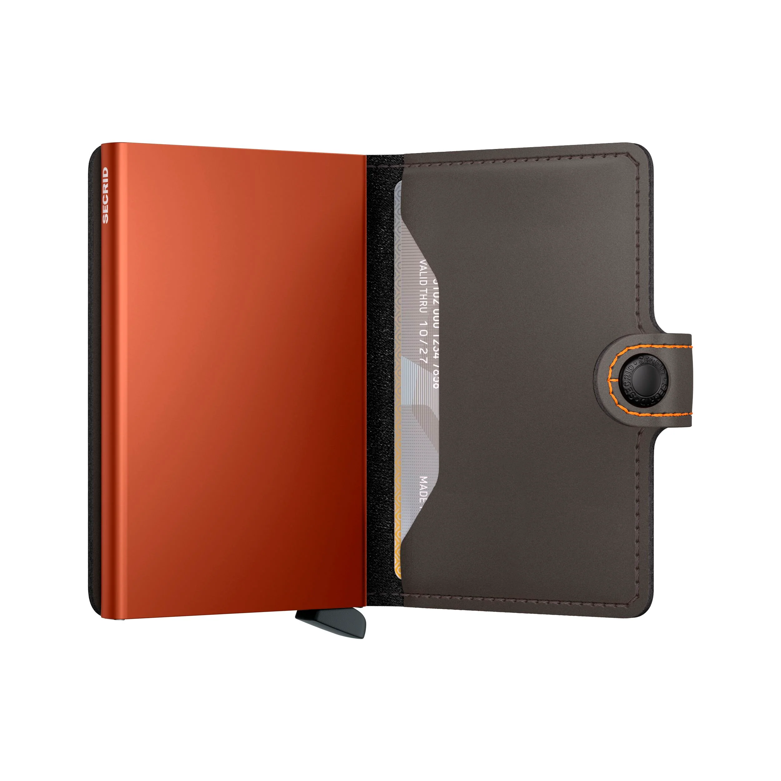 Secrid MiniWallet Matte Truffle & Orange - Image 2