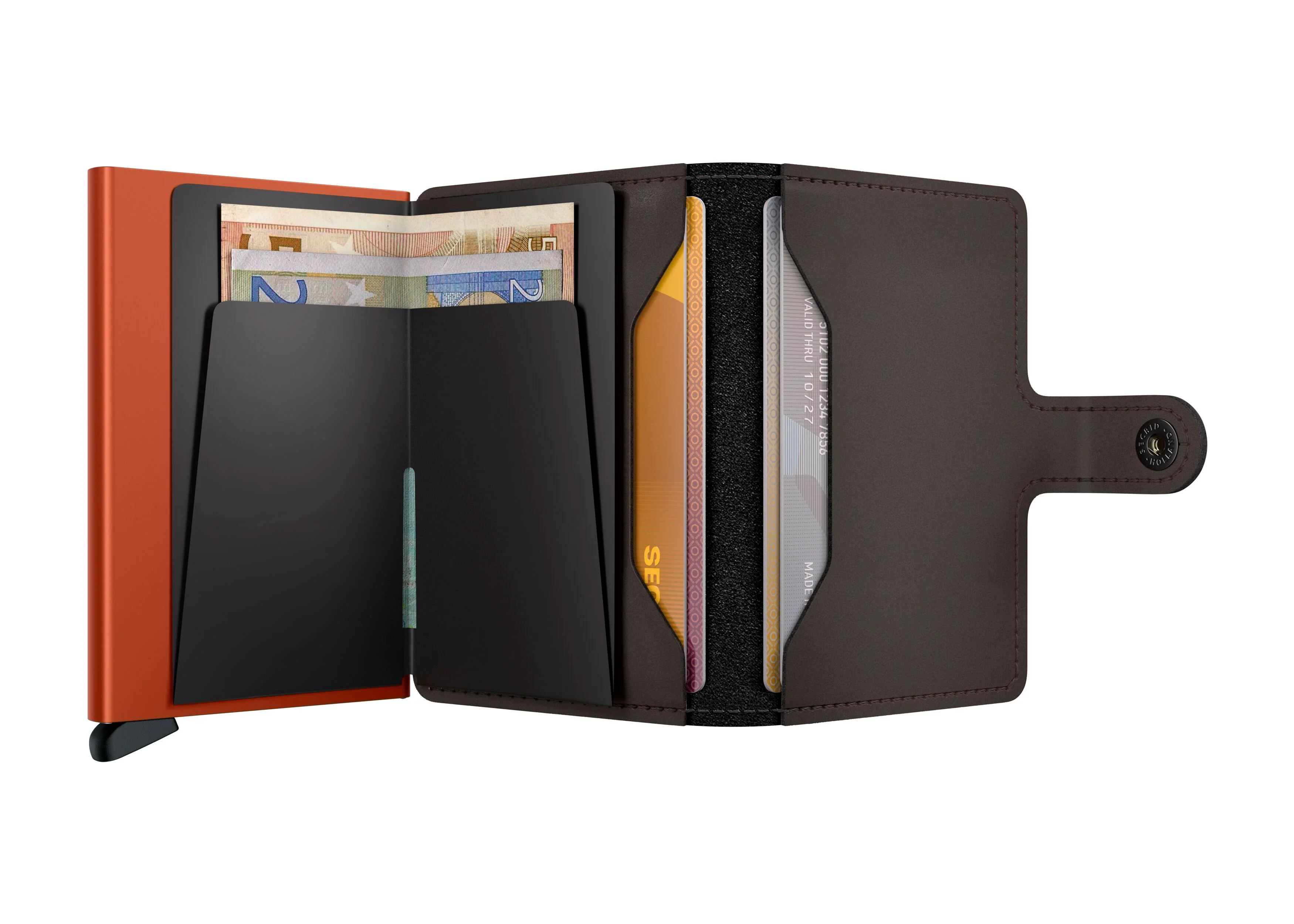Secrid MiniWallet Matte Truffle & Orange - Image 3