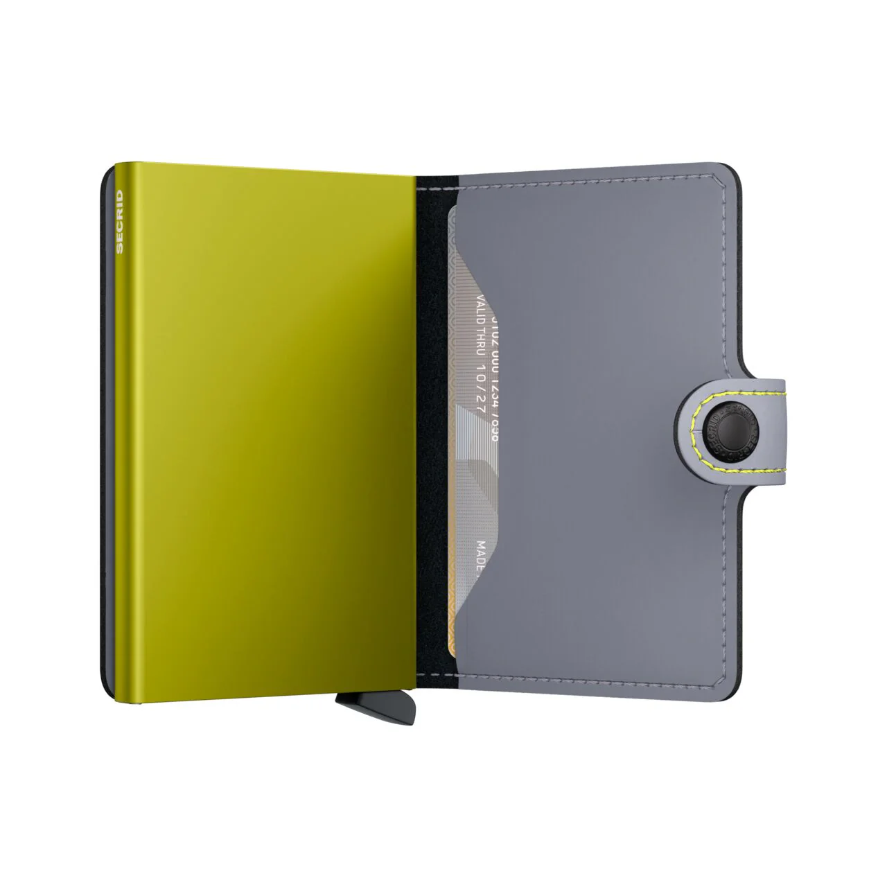 Secrid MiniWallet Matte Grey & Lime - Image 3