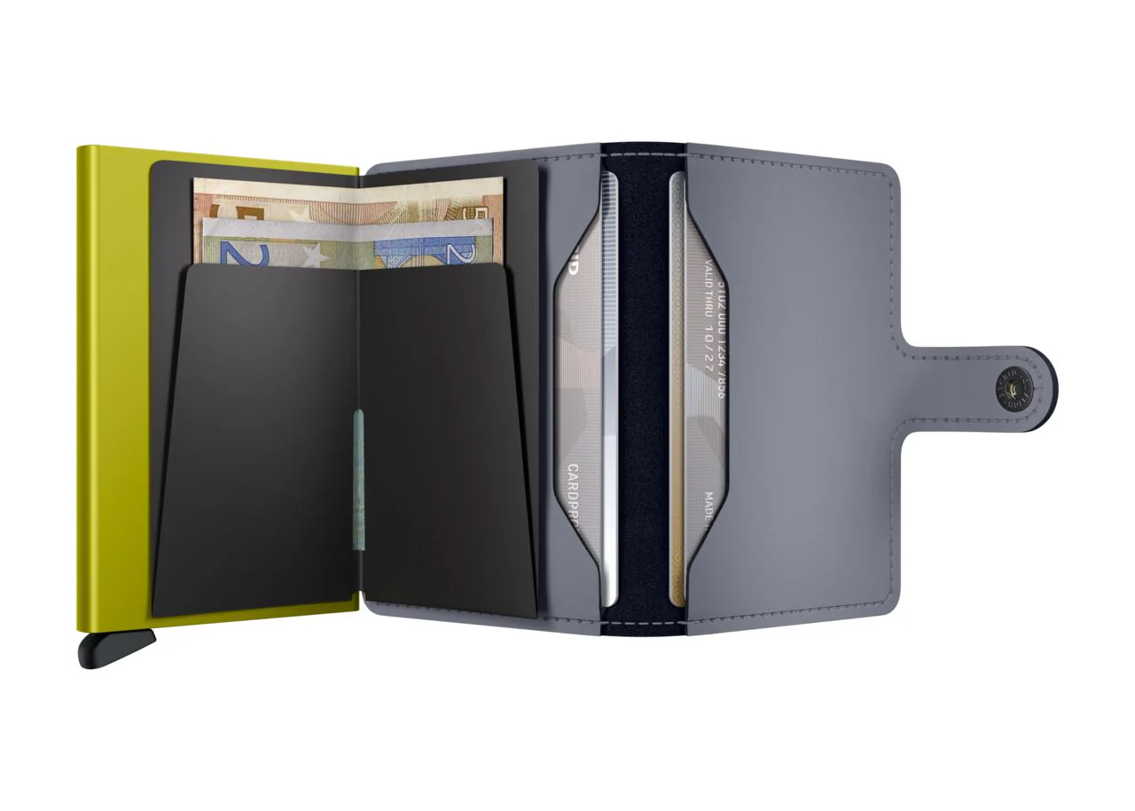 Secrid MiniWallet Matte Grey & Lime - Image 4