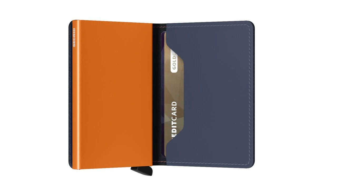 SECRID SLIMWALLET MATTE NIGHT BLUE & ORANGE - Image 3