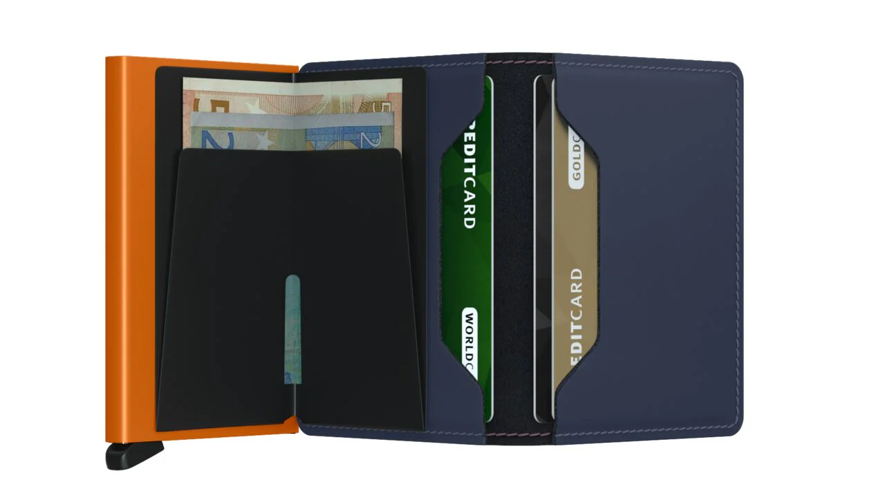 SECRID SLIMWALLET MATTE NIGHT BLUE & ORANGE - Image 4