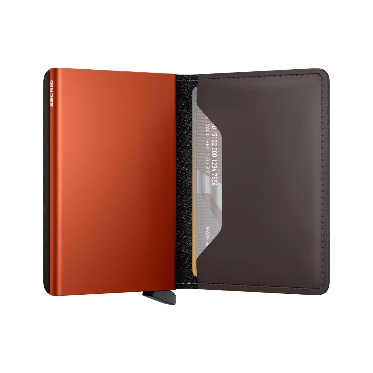 SECRID SLIMWALLET MATTE TRUFFLE & ORANGE - Image 3