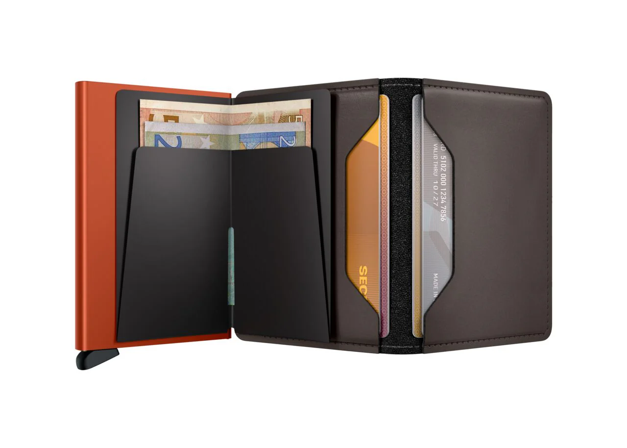 SECRID SLIMWALLET MATTE TRUFFLE & ORANGE - Image 4