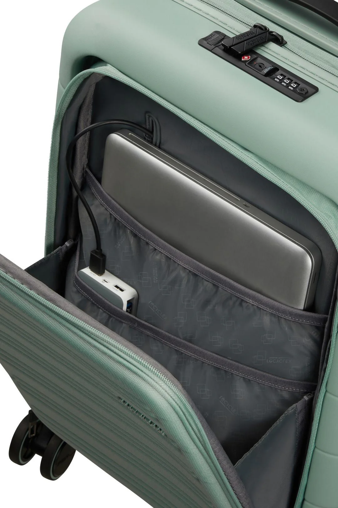 SET AMERICAN TOURISTER MALETA DE CABINA NOVASTREAM SMART Y MOCHILA URBAN GROOVE UG16 Verde - Image 7