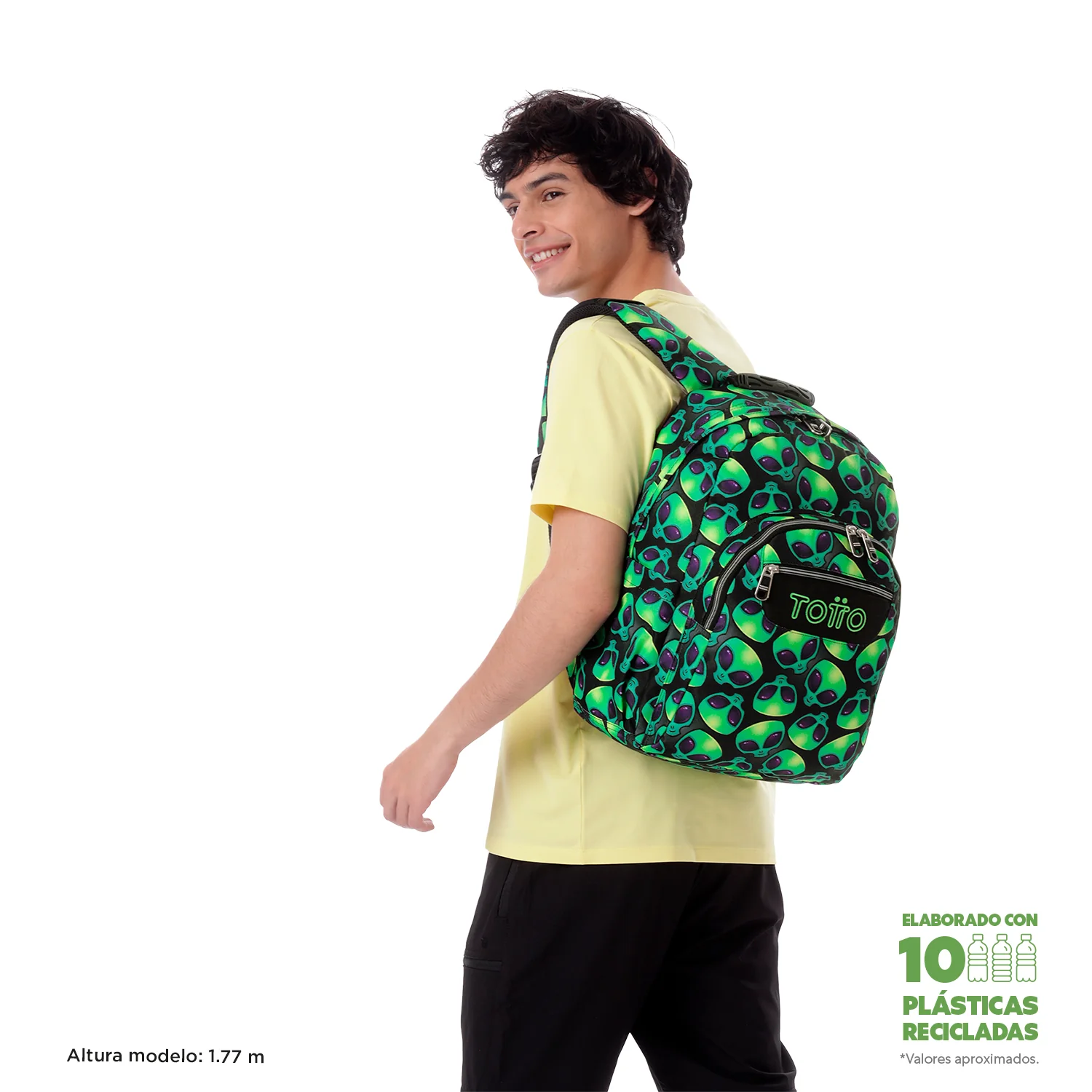 TOTTO Mochila escolar adaptable a carro Ali 6DS - Acuareles - Image 6