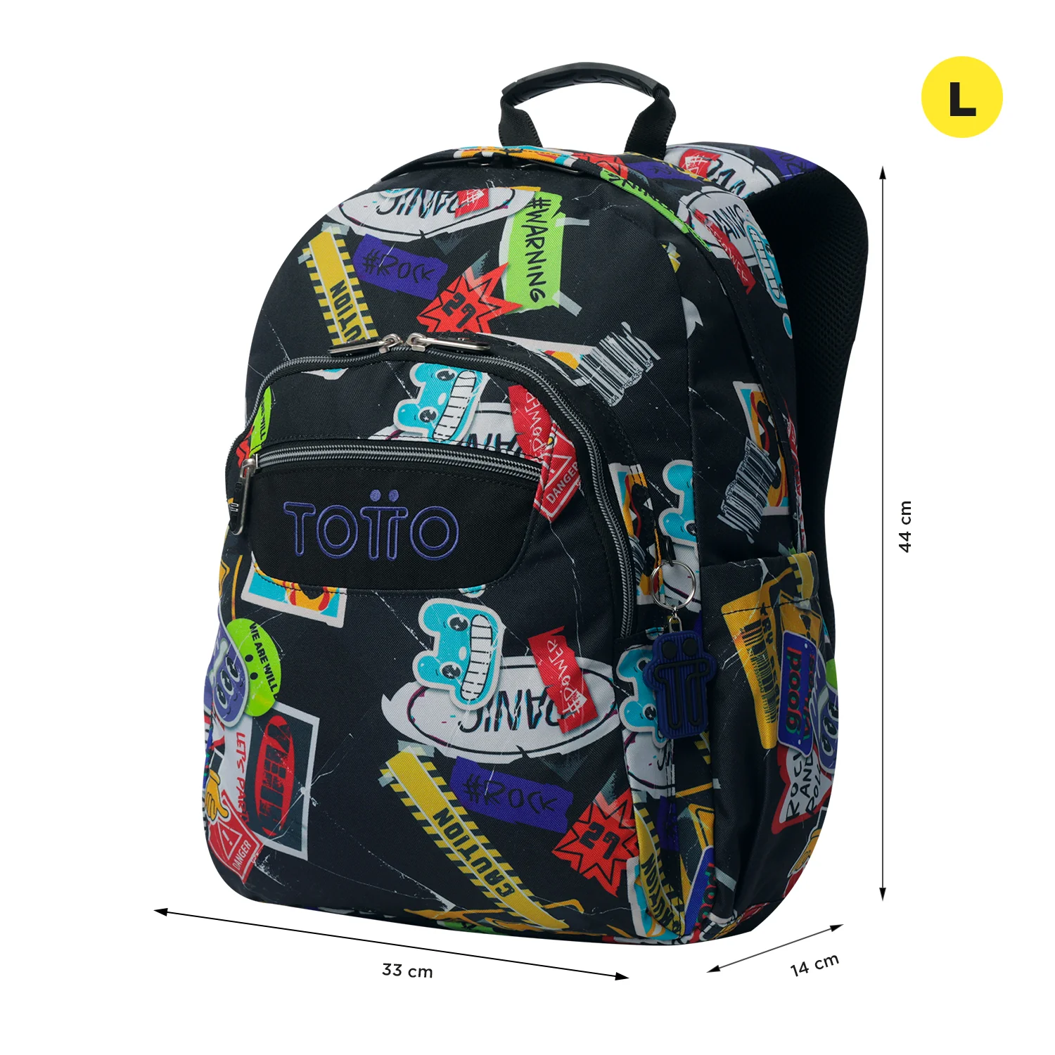 TOTTO Mochila escolar adaptable a carro Sticky 8C5- Acuareles - Image 2