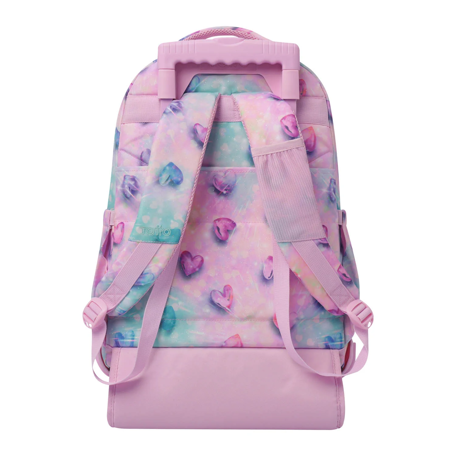 TOTTO Mochila escolar con ruedas Renglones - 1KB Shiny Heart - Image 5