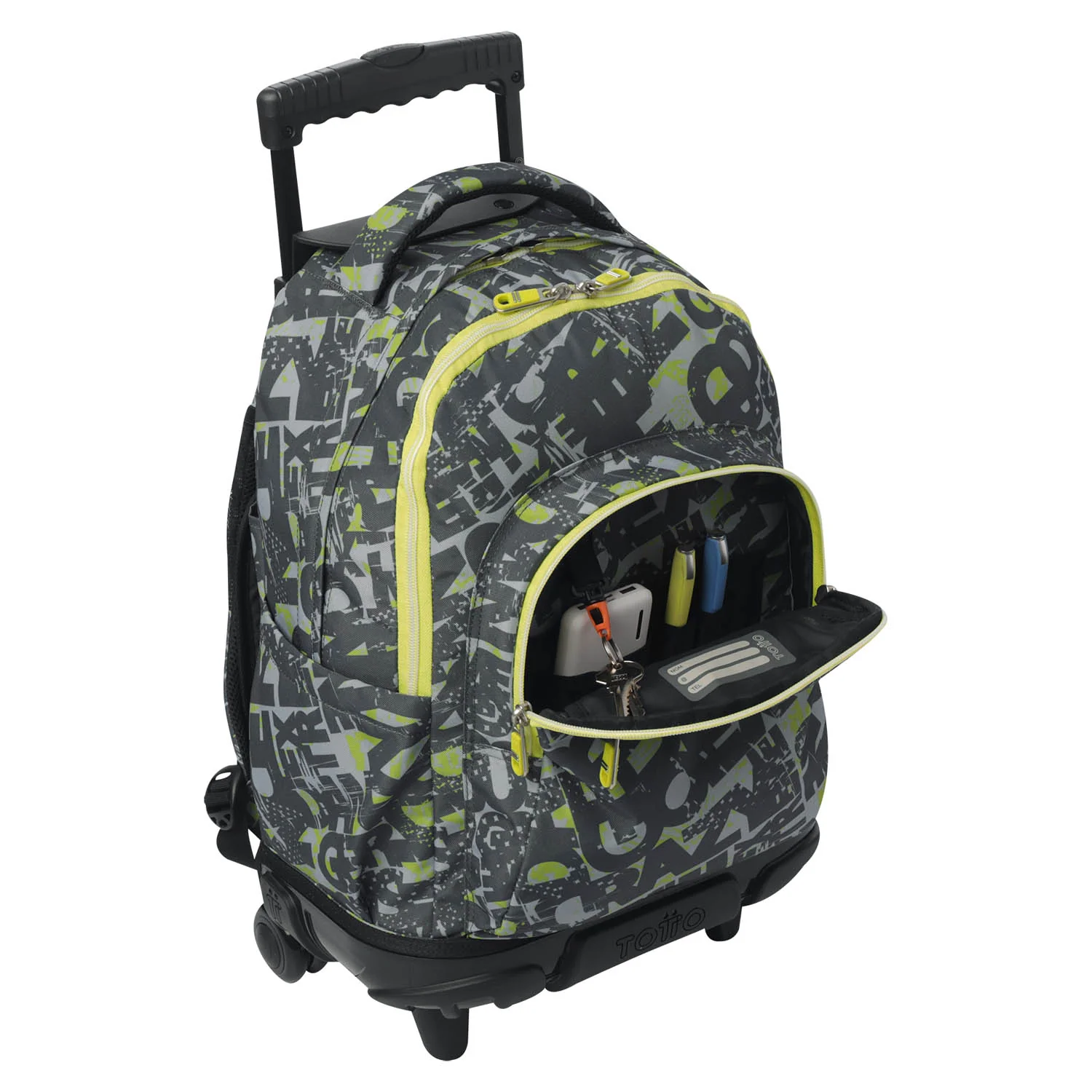TOTTO Mochila escolar con ruedas  Renglones- 7YJ Texgrunge - Image 2
