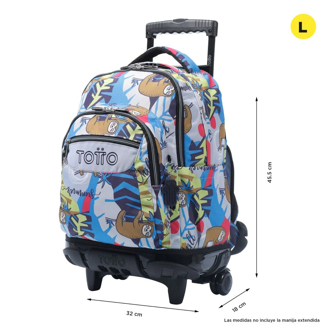 TOTTO Mochila escolar con ruedas – Renglones - 6YB multicolor Lazel - Image 2
