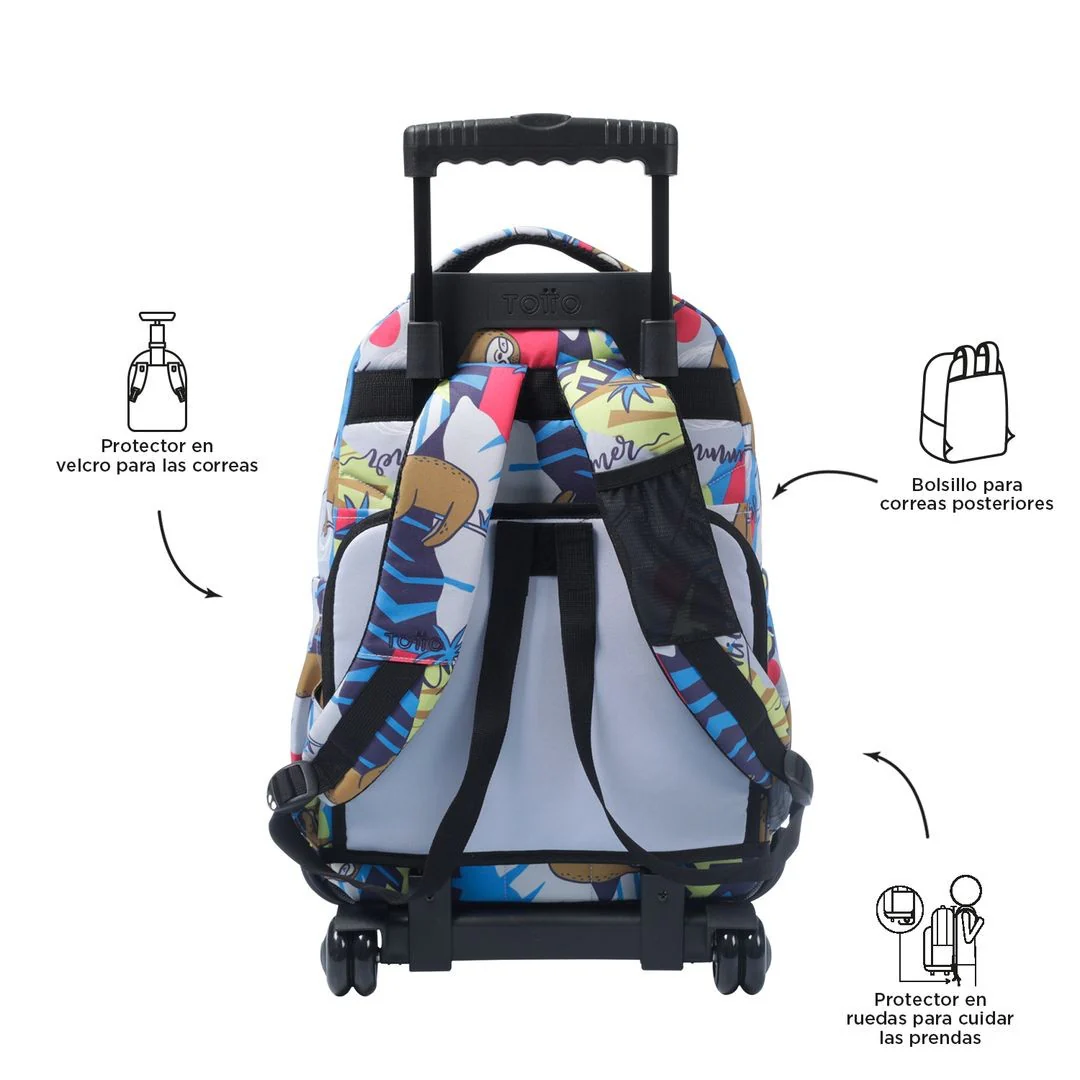 TOTTO Mochila escolar con ruedas – Renglones - 6YB multicolor Lazel - Image 5