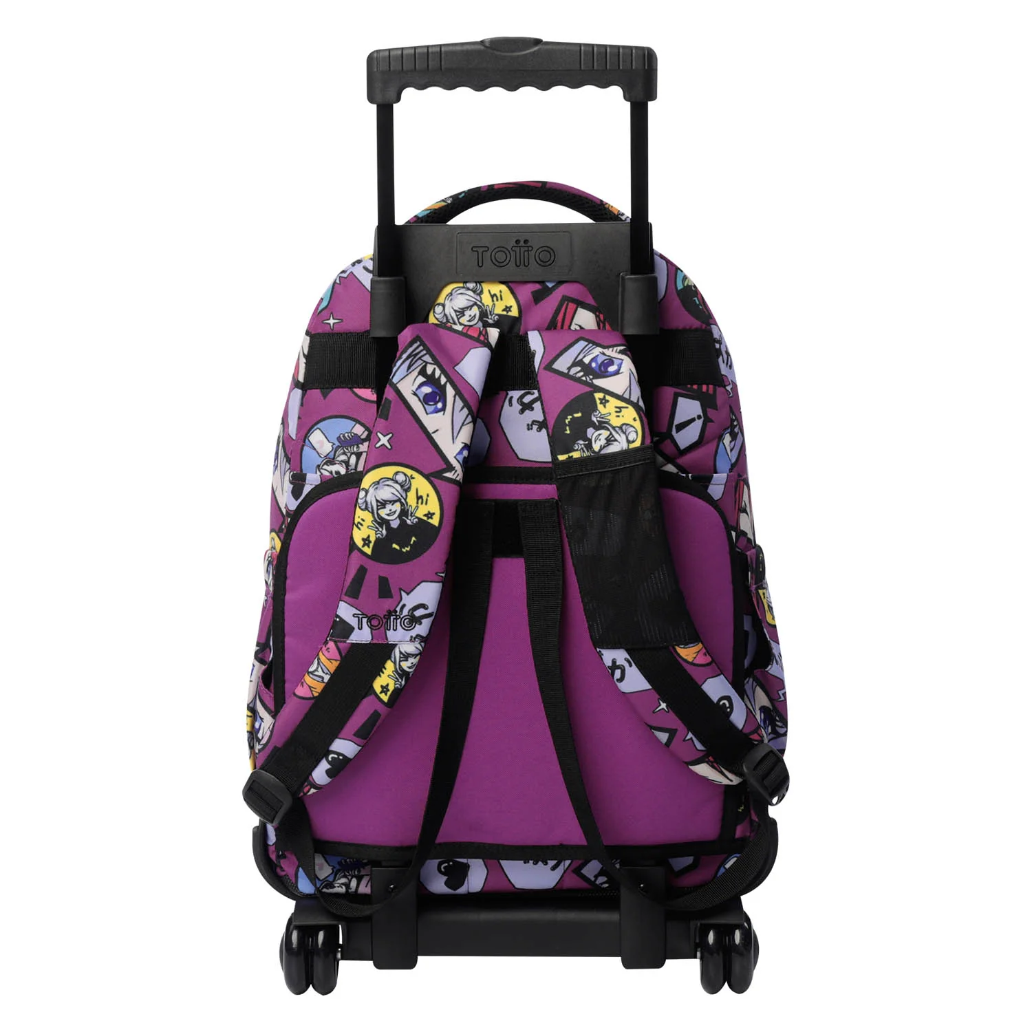 TOTTO Mochila escolar con ruedas Renglones - 1KC Kitsune - Image 3