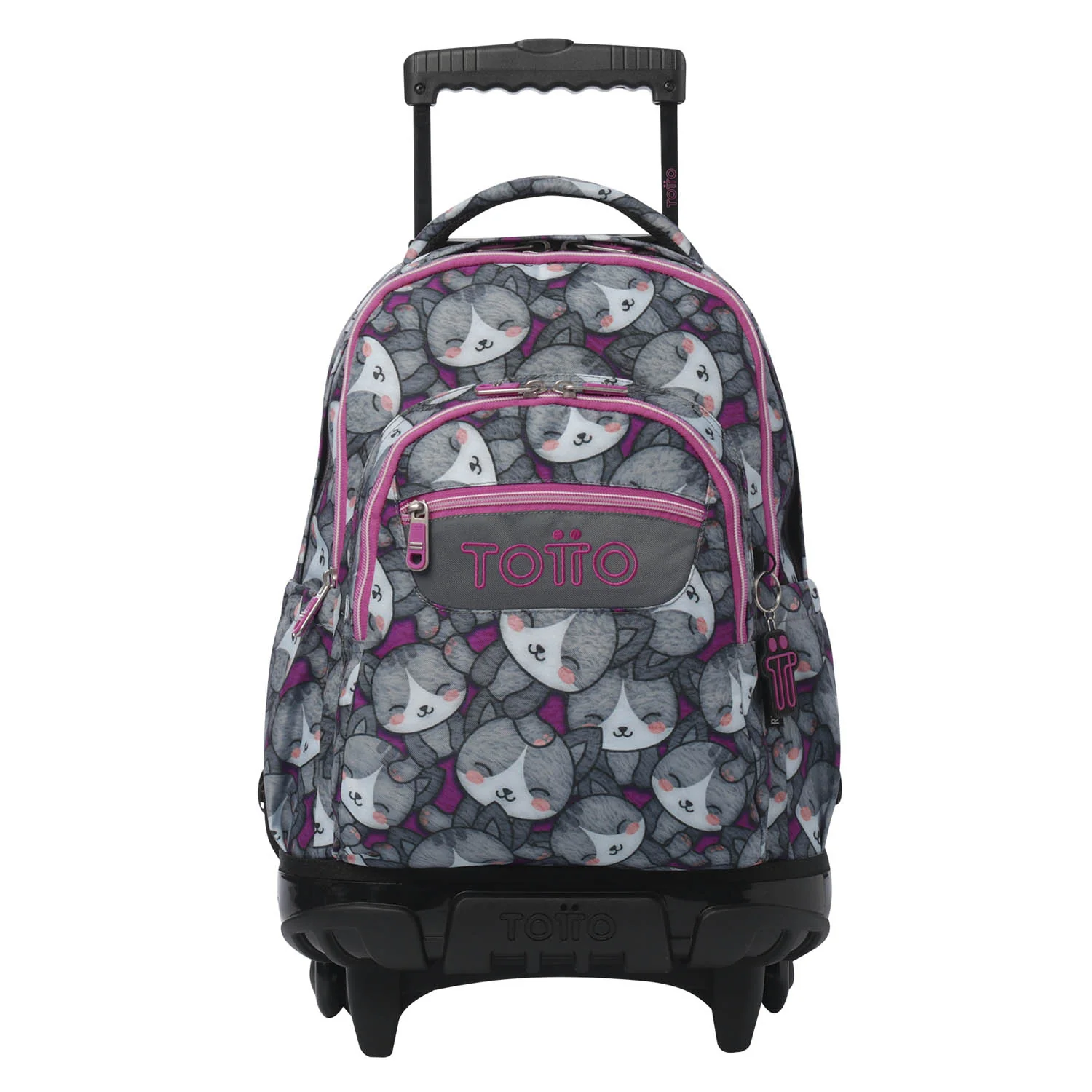 TOTTO Mochila escolar con ruedas  Renglones - 7YI Kitten Rose - Image 2