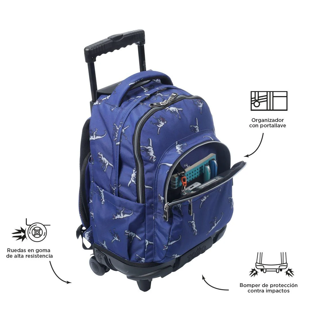 TOTTO Mochila escolar con ruedas – Renglones - 9JB - Image 3