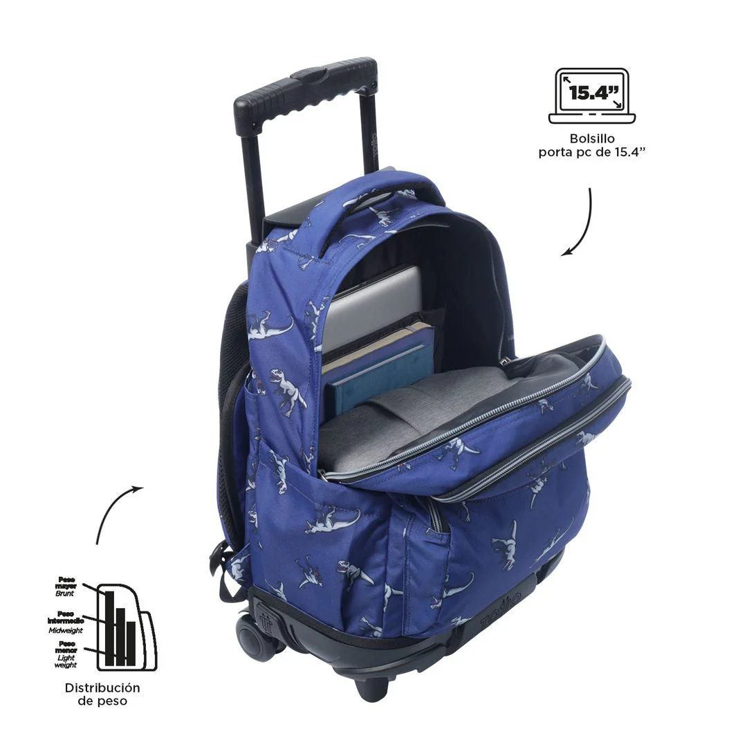 TOTTO Mochila escolar con ruedas – Renglones - 9JB - Image 4