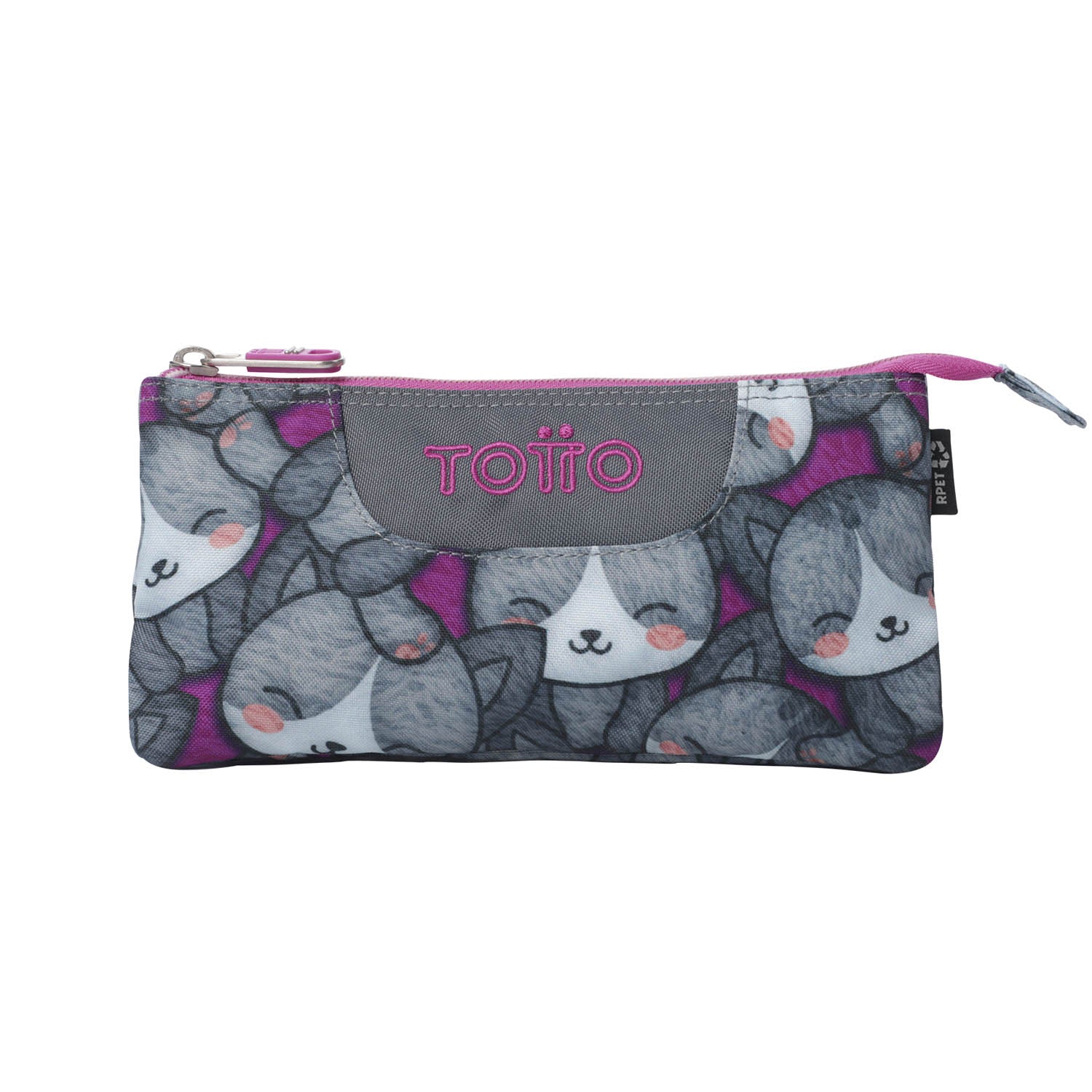 TOTTO Mochila escolar con ruedas Renglones + Estuche Tablero - 7YI Kitten Rose - Image 4