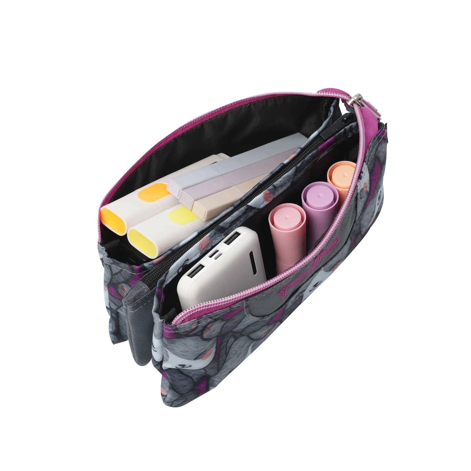 TOTTO Mochila escolar con ruedas Renglones + Estuche Tablero - 7YI Kitten Rose - Image 9