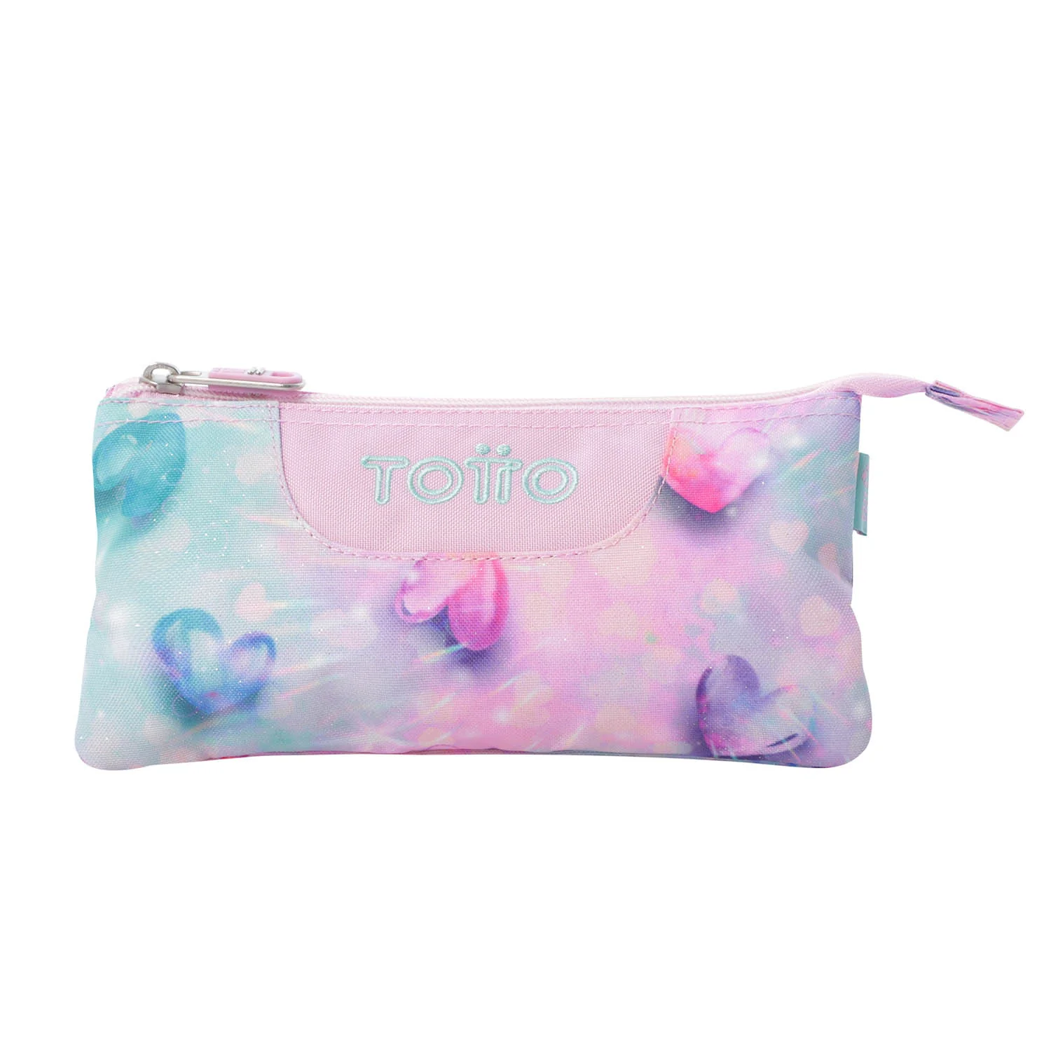 TOTTO Mochila escolar con ruedas Renglones + Estuche Tablero - 1KB Shiny Heart - Image 3