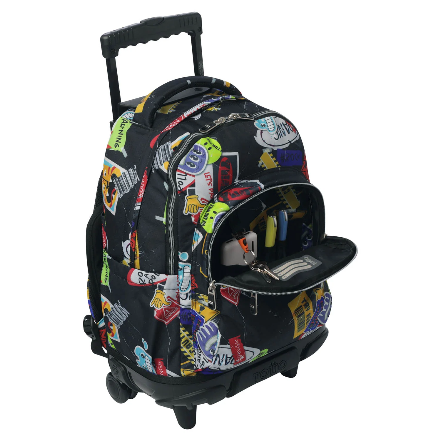 TOTTO Mochila escolar con ruedas Renglones + Estuche Tablero - 8C5 Sticky - Image 6
