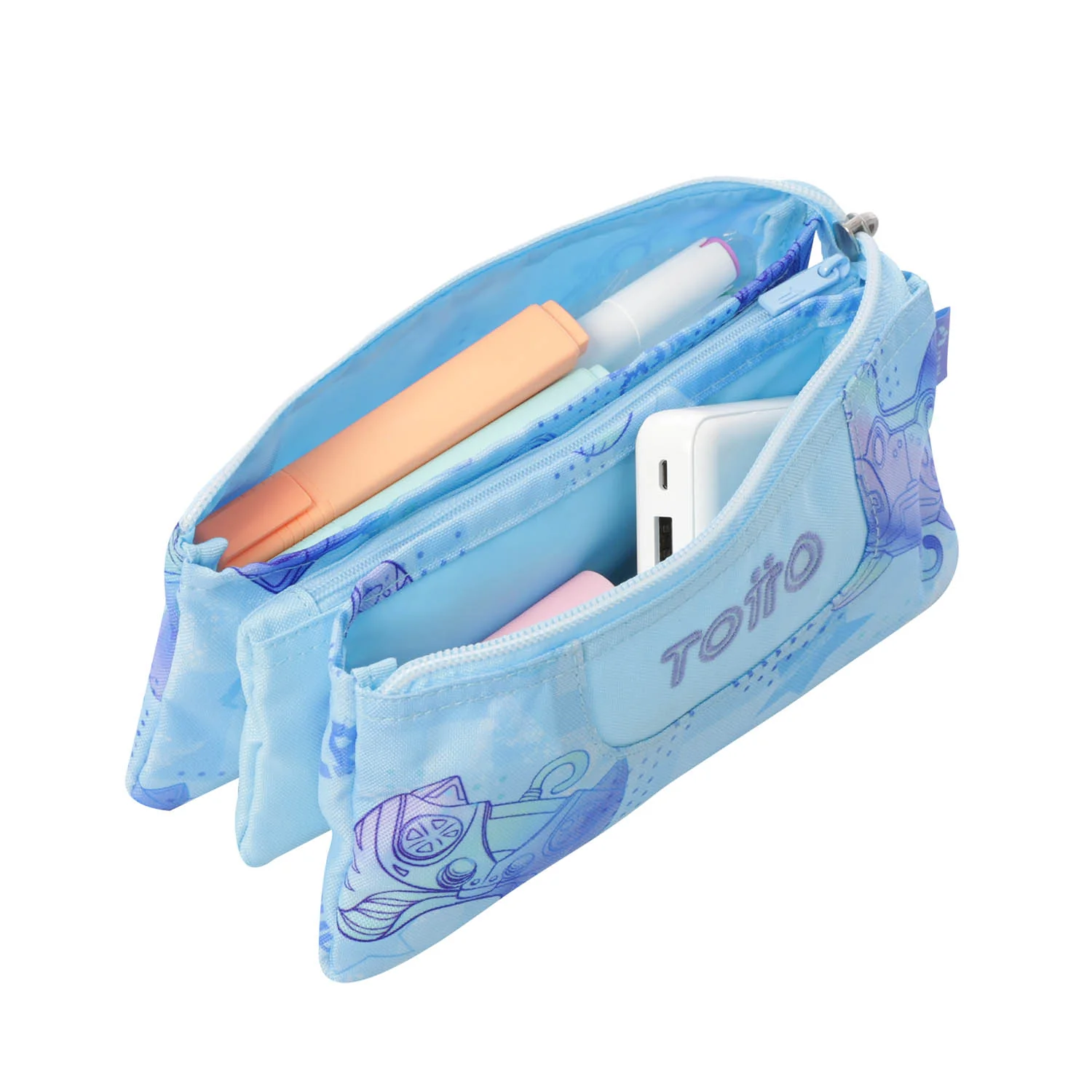 TOTTO Mochila escolar con ruedas Renglones + Estuche Tablero -  1FY Polar - Image 11
