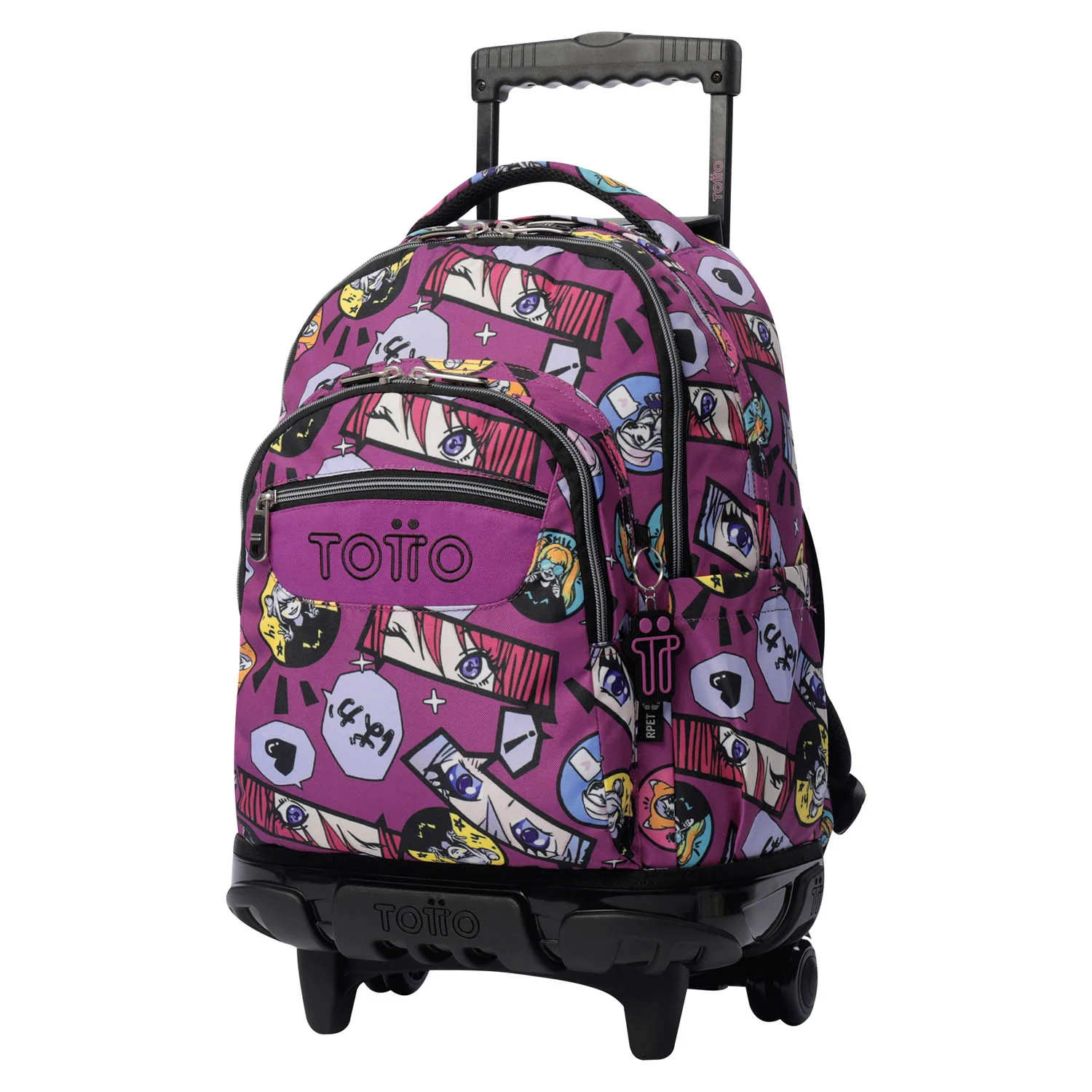 TOTTO Mochila escolar con ruedas Renglones + Estuche Tablero - 1KC Kitsune - Image 4