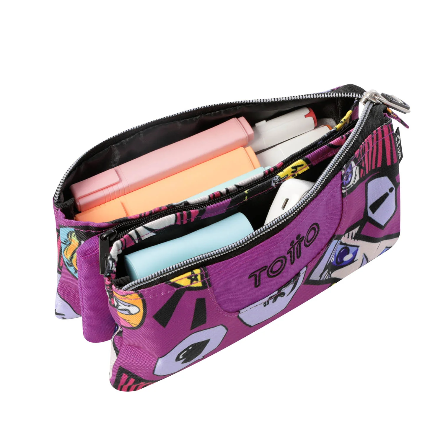 TOTTO Mochila escolar con ruedas Renglones + Estuche Tablero - 1KC Kitsune - Image 8