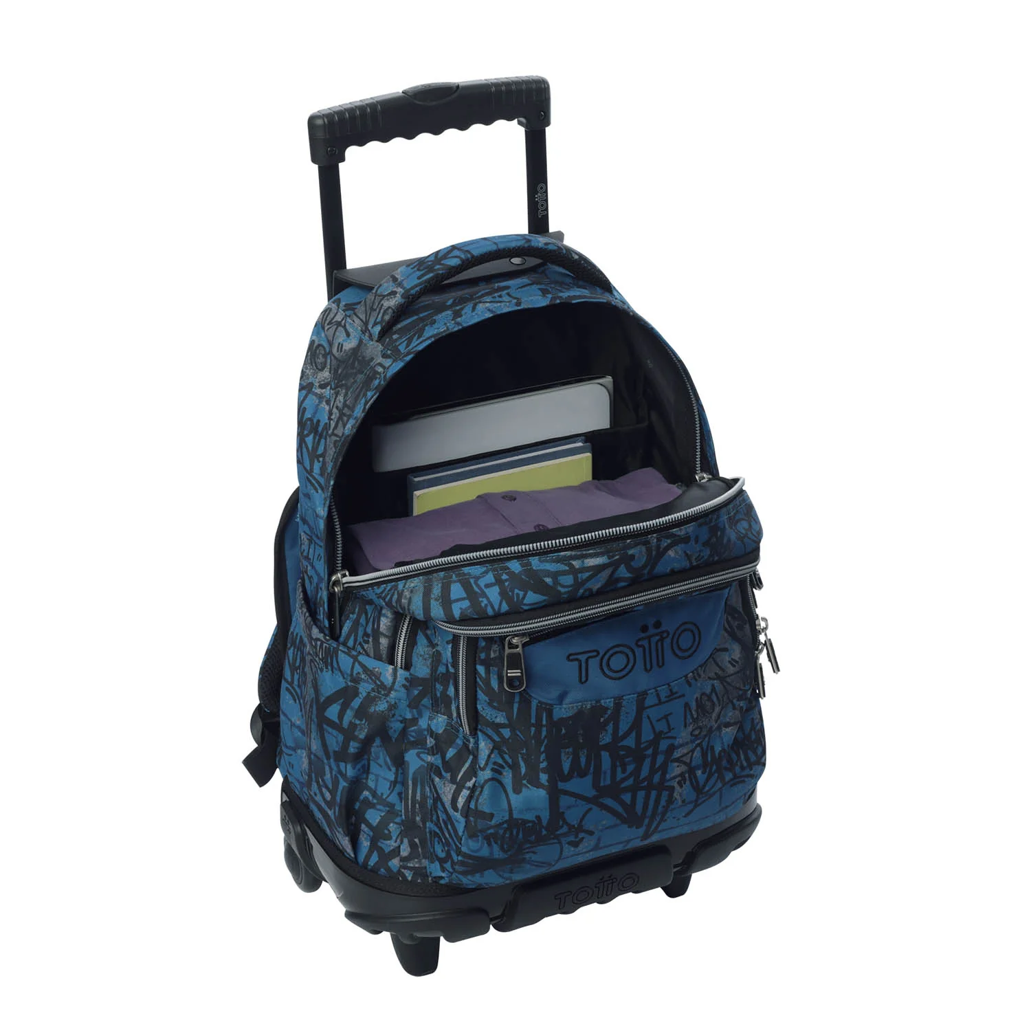 TOTTO Mochila escolar con ruedas Renglones + Estuche Tablero - 4EC Urban Graph - Image 10