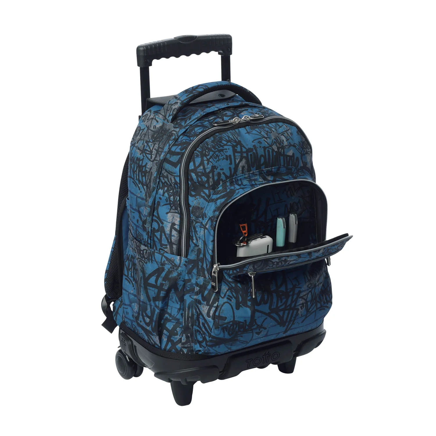 TOTTO Mochila escolar con ruedas Renglones + Estuche Tablero - 4EC Urban Graph - Image 9