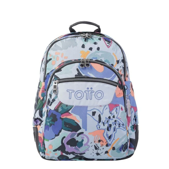 TOTTO Mochila escolar - Crayoles- 4H1- Lienzo Floral - Image 3