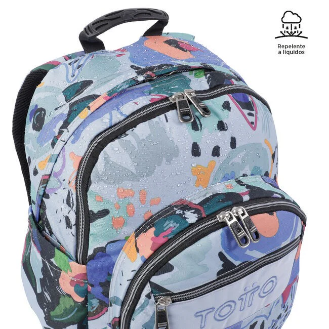 TOTTO Mochila escolar - Crayoles- 4H1- Lienzo Floral - Image 8