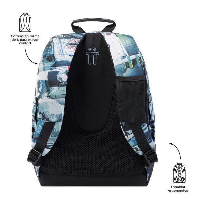 TOTTO Mochila escolar - Crayoles- 4HV- Postales y Casetes - Image 6