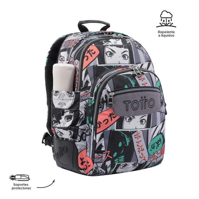 TOTTO Mochila escolar - Crayoles- 4YN- Estampado manga - Image 3