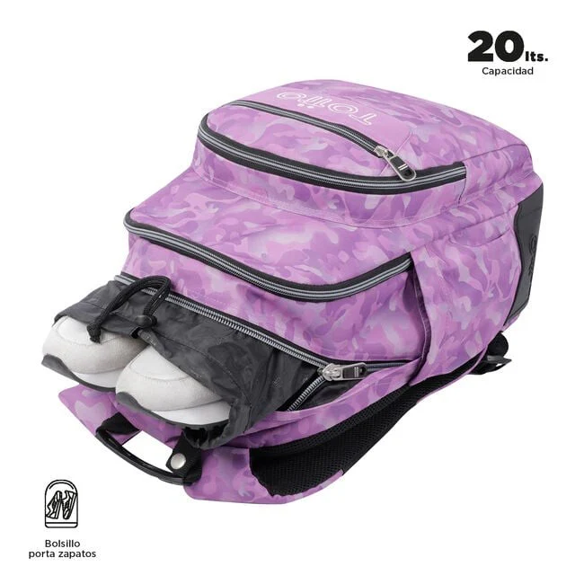 TOTTO Mochila escolar - Crayoles- 9I8- Camuflaje Rosa - Image 6